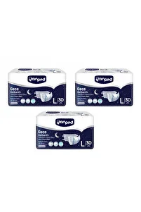 kampanya Canped Belbantlı Yetişkin Hasta Bezi Gece Large 30’lu 3 Adet