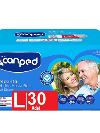 Canped Tekstil Yüzeyli Belbantlı Büyük Boy L 30’lu Hasta Bezi