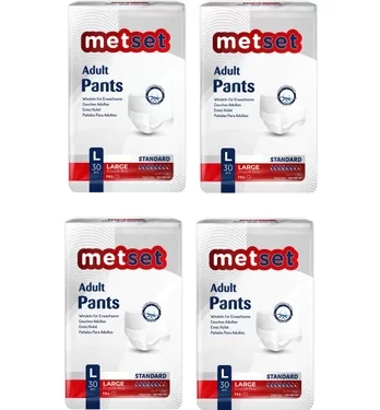 Metset Emici Külot Large Büyük Boy 30 Luk 4 Paket 120 Adet