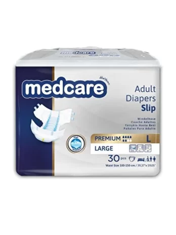 Medcare 1 Premium Bel Bantlı Hasta Bezi 6 Damla Large Büyük Boy L Beden 30’lu Paket
